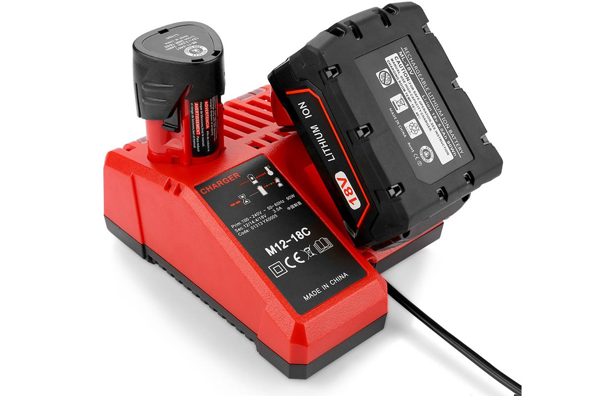 Compatible Replacement Milwaukee 18V 4AH Battery with Milwaukee Battery Charger