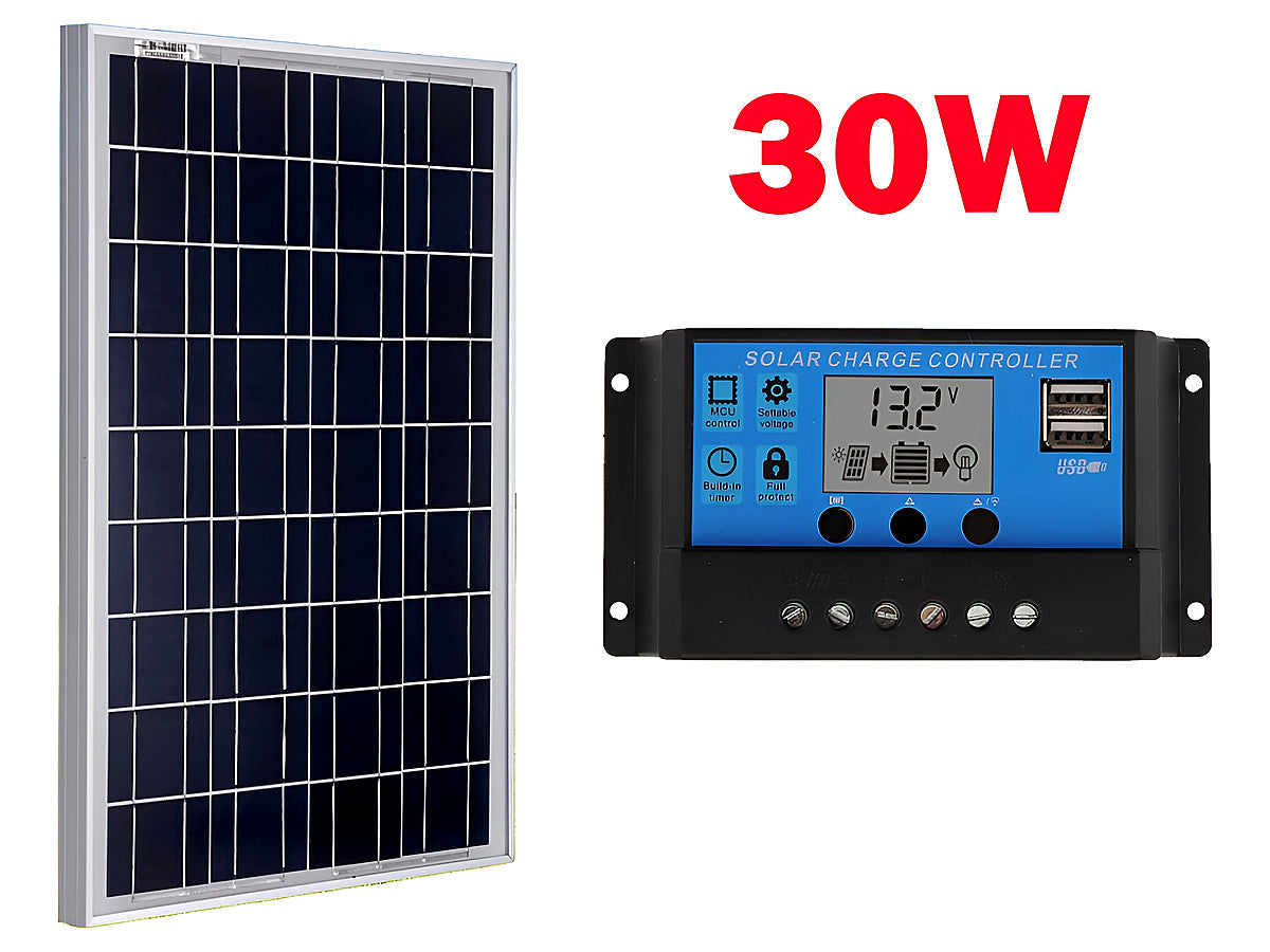 30W Solar Panel with Solar Controller