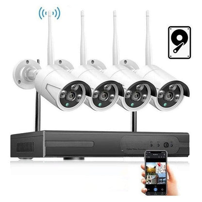 Wireless Security Camera system with 4 Cameras