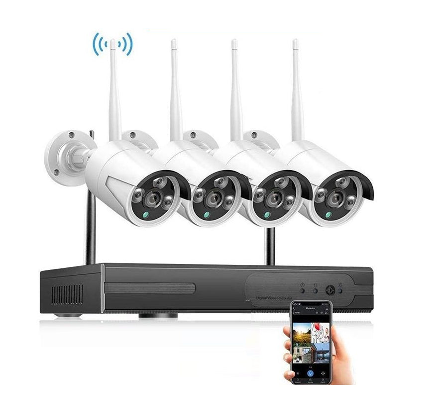 Wireless Security Camera system with 4 Cameras