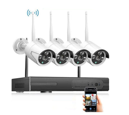 Wireless Security Camera system with 4 Cameras