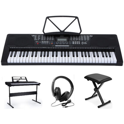 Electronic Piano Keyboard Piano with Stand Headphone and Stool