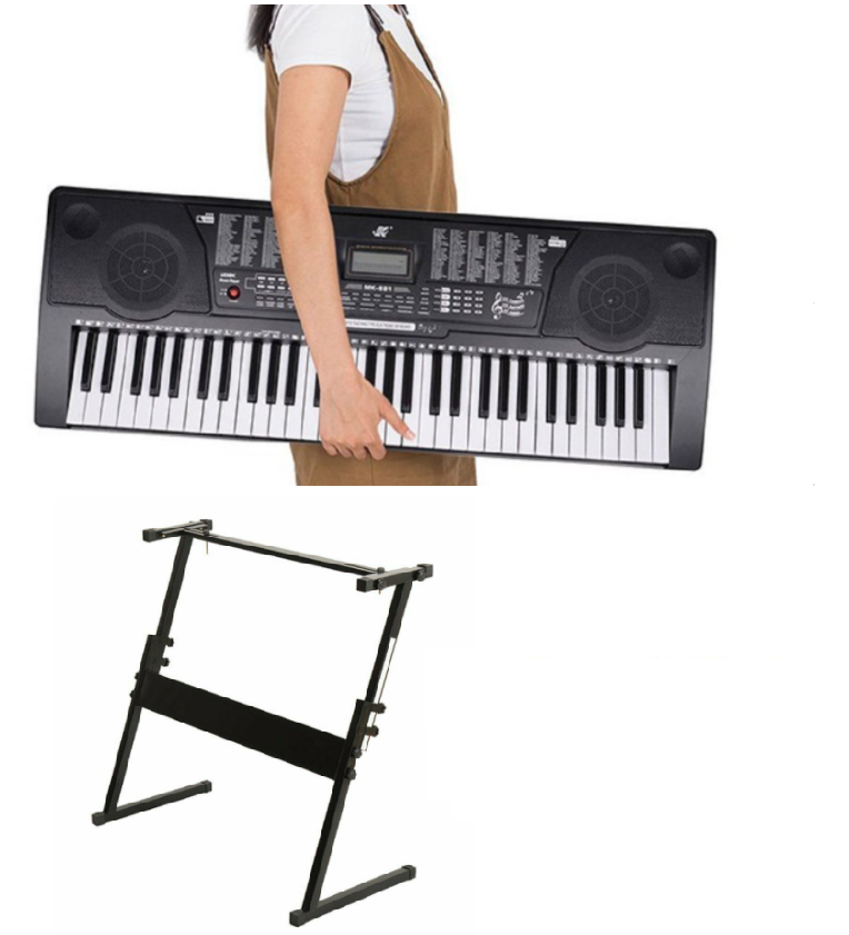 61 Key Electronic Keyboard Piano and Piano Stand