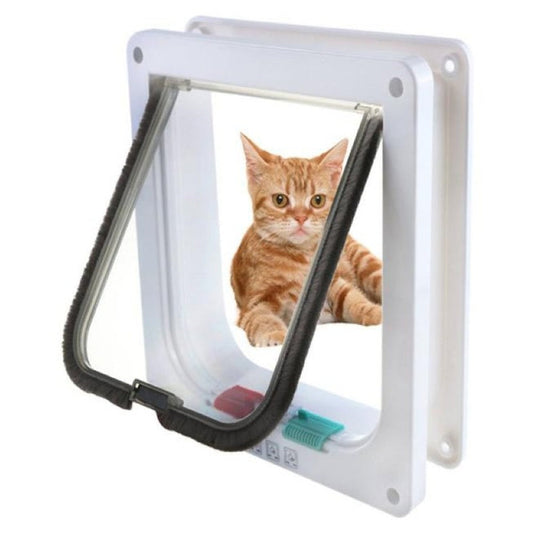 Cat Door 4 Ways Round Lockable Pet Dog Flap Cat Door