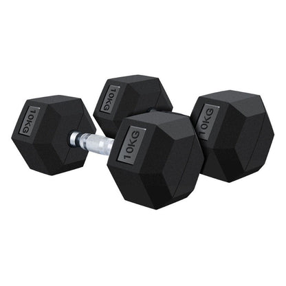 Dumbbell Set - 2X 10kg hex weights