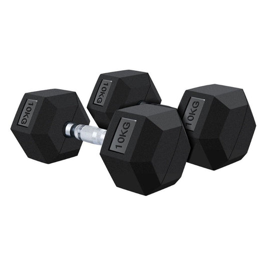 Dumbbell Set - 2X 10kg hex weights