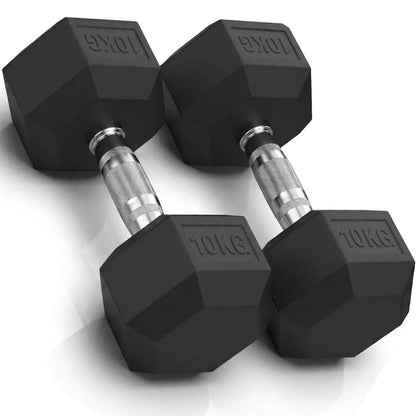 Dumbbell Set - 2 x 10kg Hex Weights