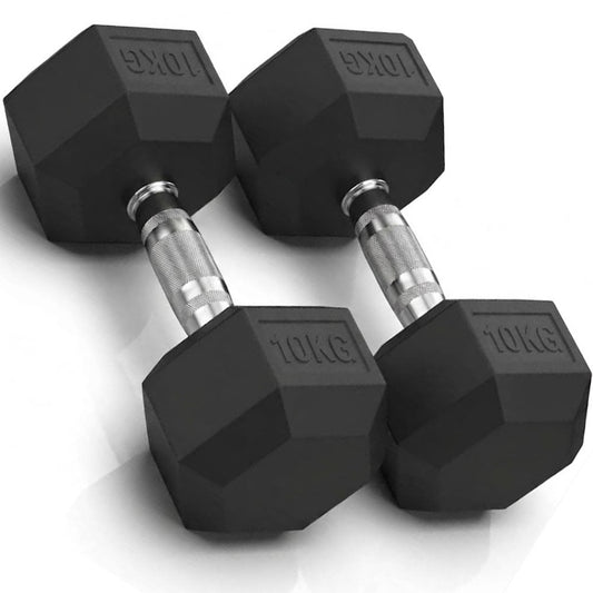 Dumbbell Set - 2 x 10kg Hex Weights