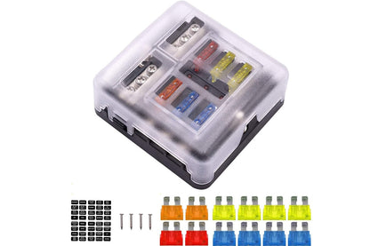 6 Circuit Negative Bus Blade Fuse Block