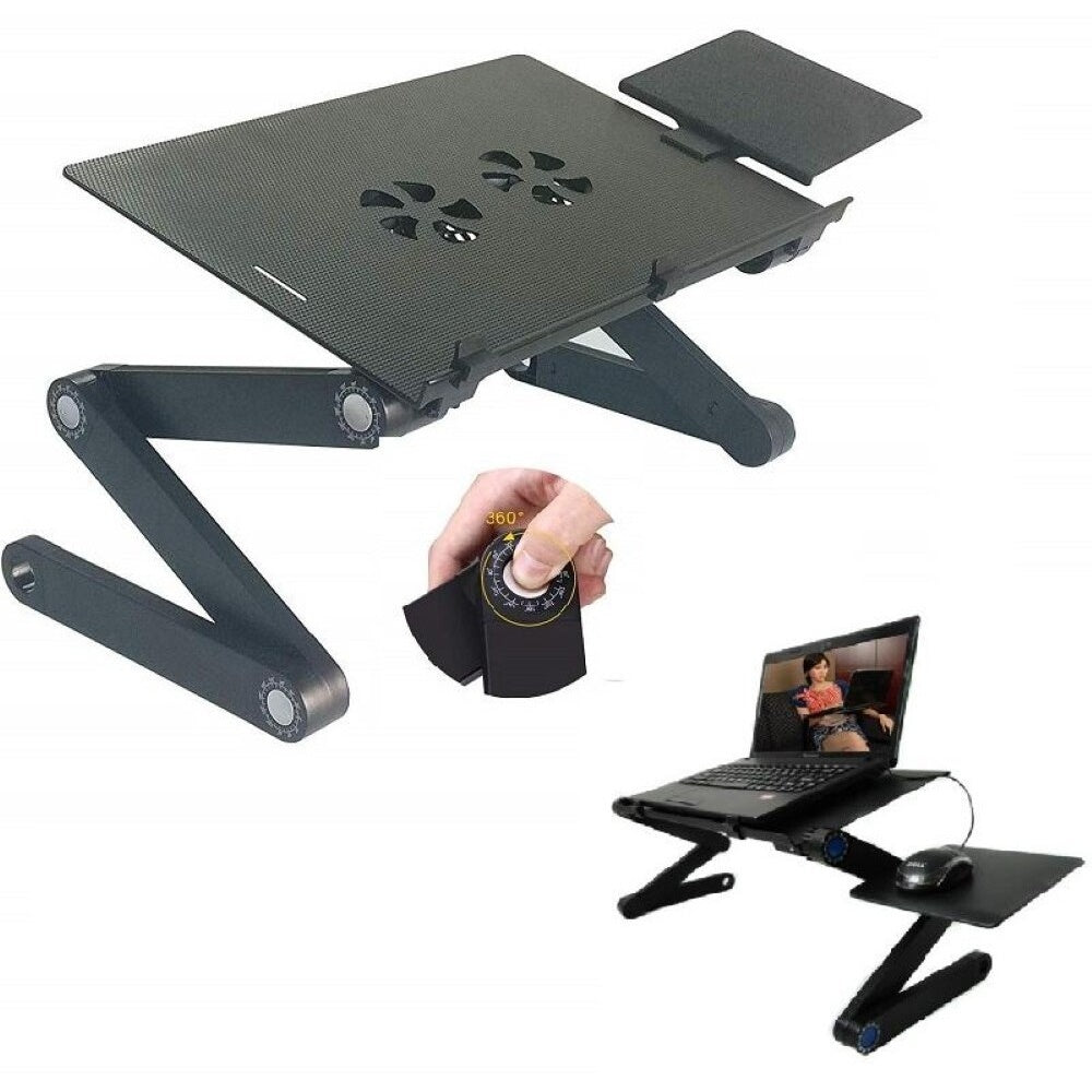 Adjustable Laptop Stand with Mouse Pad