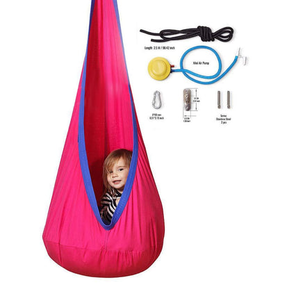 Kids Pod Swing Chair Tent Hanging Seat Hammock (Pink)