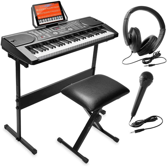 Electronic Piano Keyboard Piano with Stand Headphone and Stool