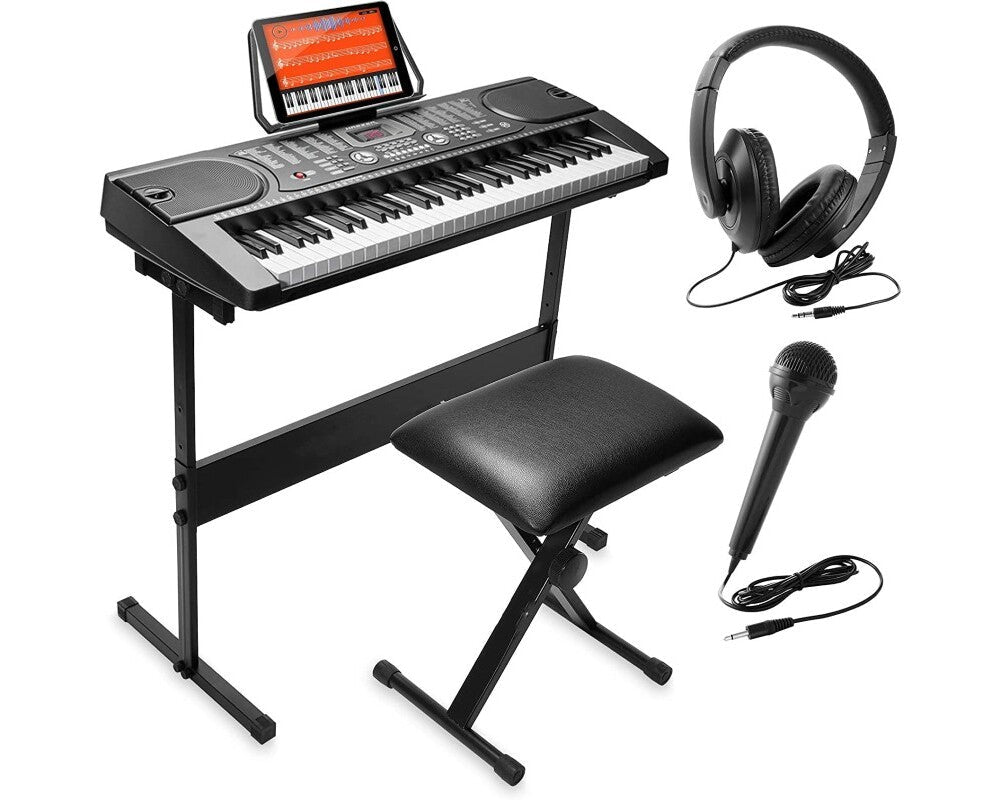 Electronic Piano Keyboard Piano with Stand Headphone and Stool