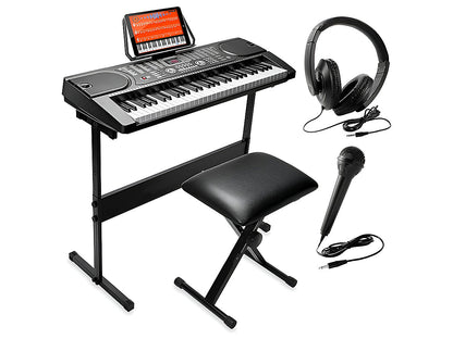 Electronic Piano Keyboard Piano with Stand Headphone and Stool