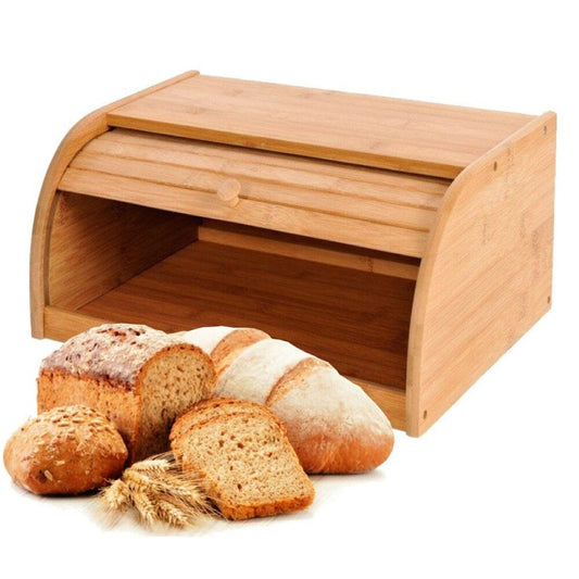 Bamboo Bread Bin Storage Box