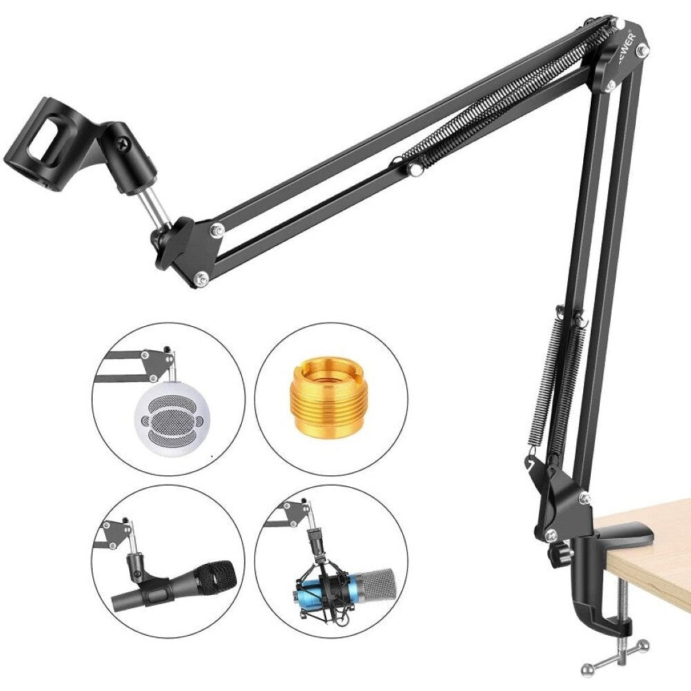 Microphone Boom Arm Adjustable Microphone Suspension Boom Scissor Arm Stand