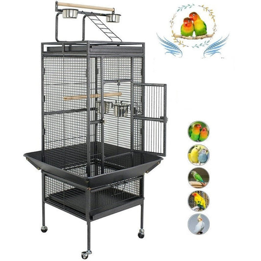 Bird Cage Parrot Aviary Perch Carrier