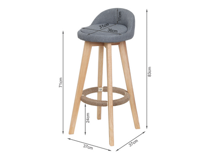Bar Stools Chair 360 Degree Swivel gray