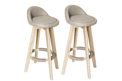 Bar Stools Chair 360 Degree Swivel Beige