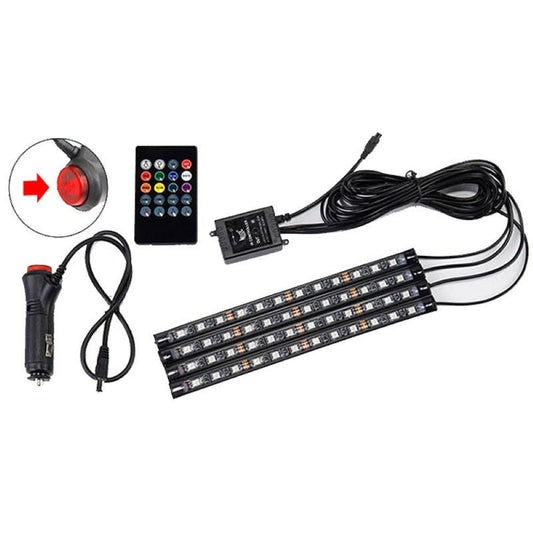 Car LED Lights RGB Voice Remote