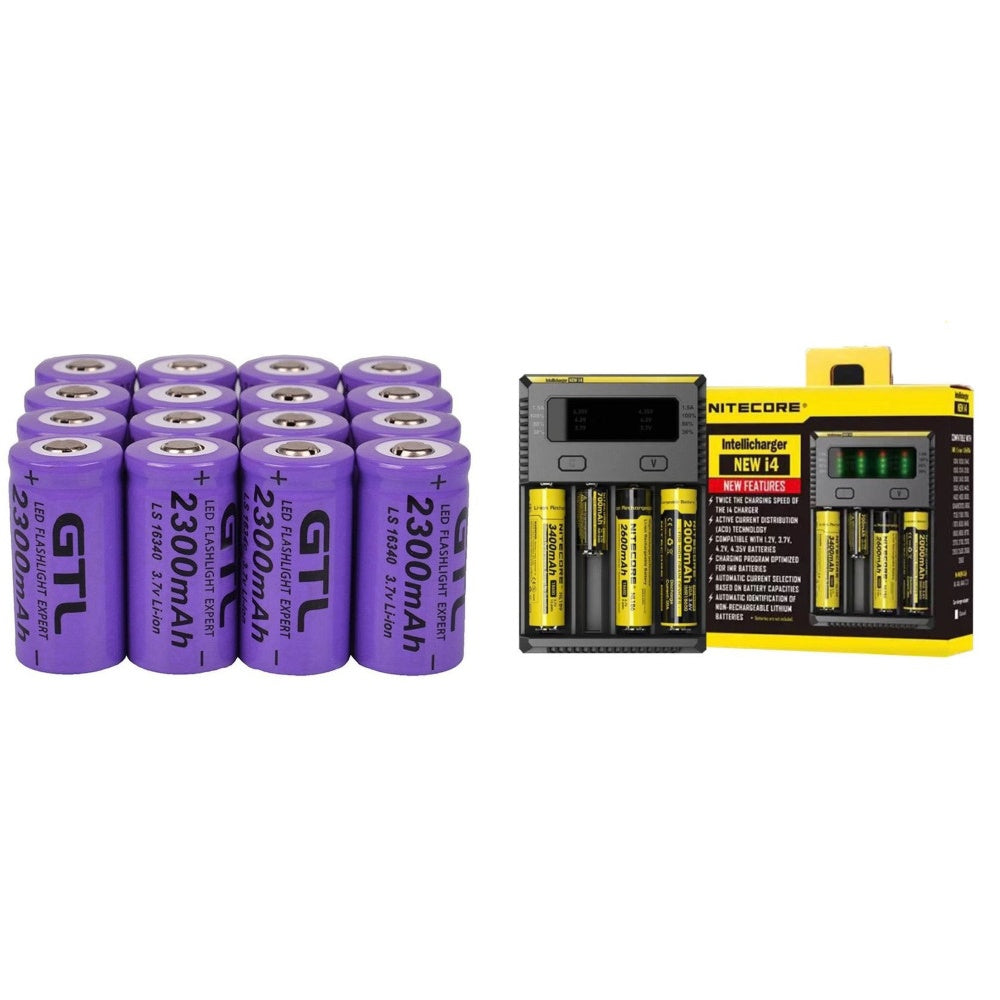 CR123A Rechargeable Batteries for Arlo Cameras 12pcs + Charger