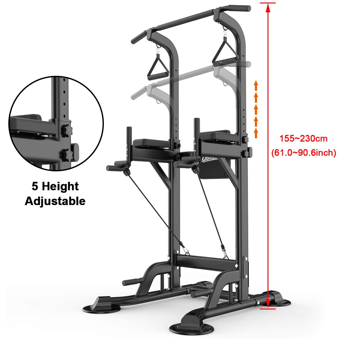 Adjustable Chin Up Pull Up Power Tower Station Workout