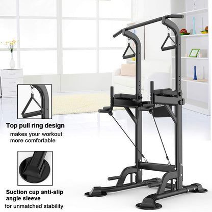 Adjustable Chin Up Pull Up Power Tower Station Workout