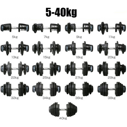 Adjustable Weights Dumbbell Set 40Kg Pair