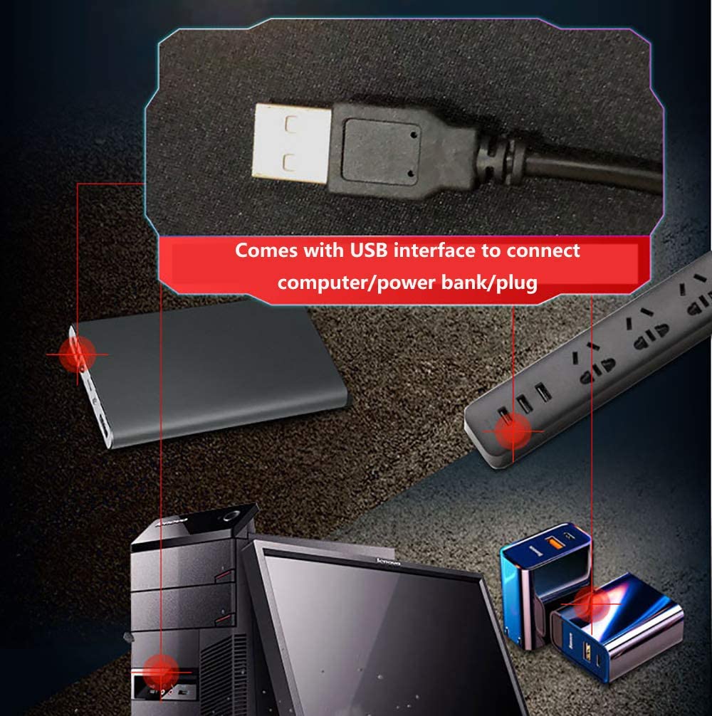 Gaming Desk Table Computer Desk RGB Light 120cm