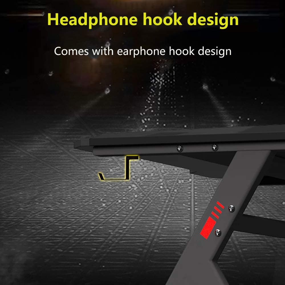 Gaming Desk Table Computer Desk RGB Light 120cm