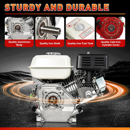 6.5HP 196cc 4 Stroke Petrol Engine 3.6L