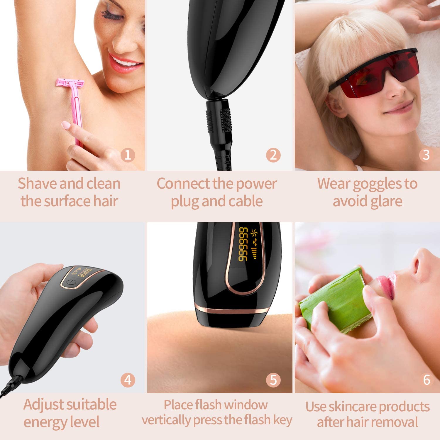 Adjustable IPL energy levels