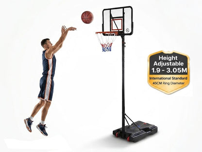 Basketball Hoop with stand height adjustable Hoop 3.05m