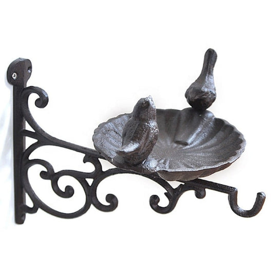 Cast Iron Rustic Brown Two Birds Bath