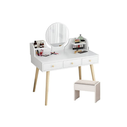 Dressing Table with Mirror and Stool