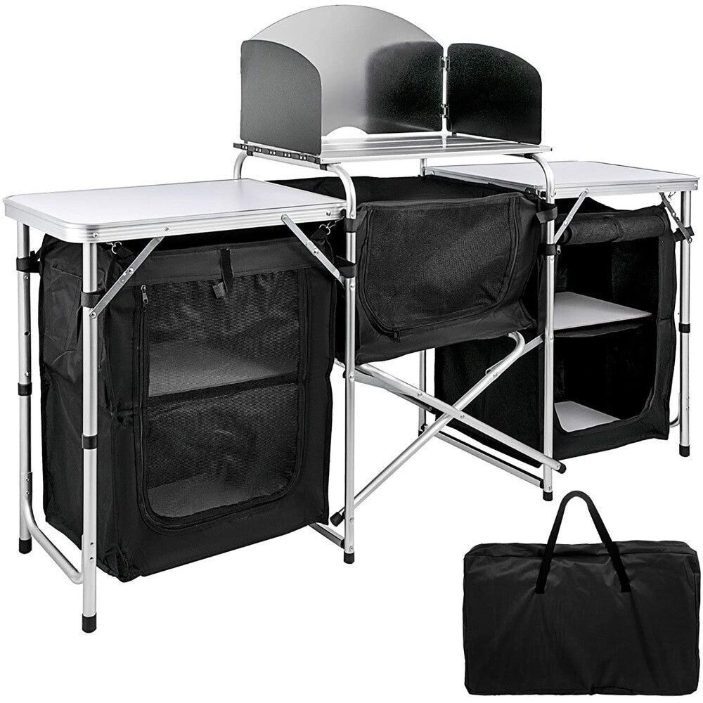 Camping Kitchen Table Portable Folding Camp Cook Table
