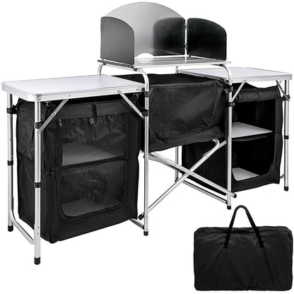 Camping Kitchen Table Portable Folding Camp Cook Table