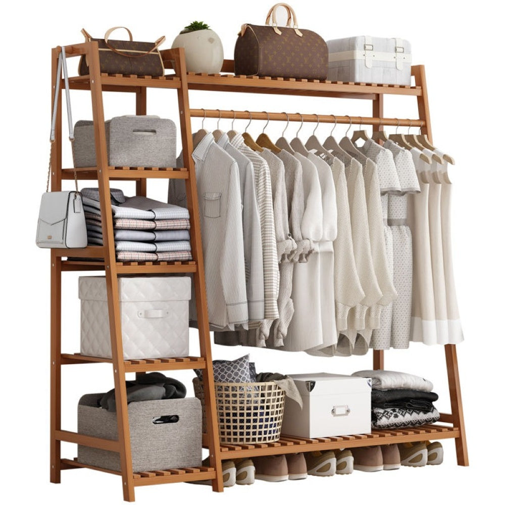 Bamboo Wardrobe Clothes Rack