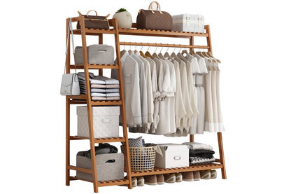 Bamboo Wardrobe Clothes Rack