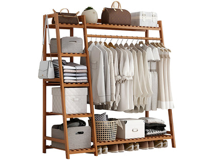 Bamboo Wardrobe Clothes Rack