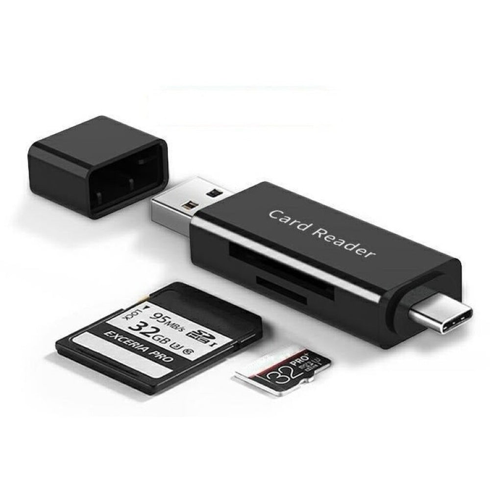 3 in 1 USB-C SD Micro SD Memory Card Reader