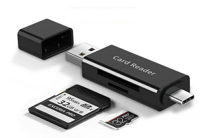 3 in 1 USB-C SD Micro SD Memory Card Reader
