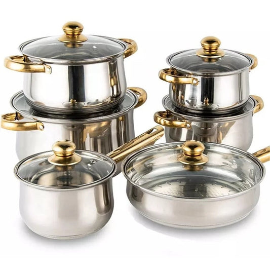 Cookware Set for Induction Electric and Gas Cooktops