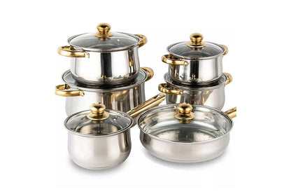 Cookware Set for Induction Electric and Gas Cooktops