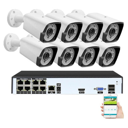 Security Camera System POE Camera CCTV 1TB Storage