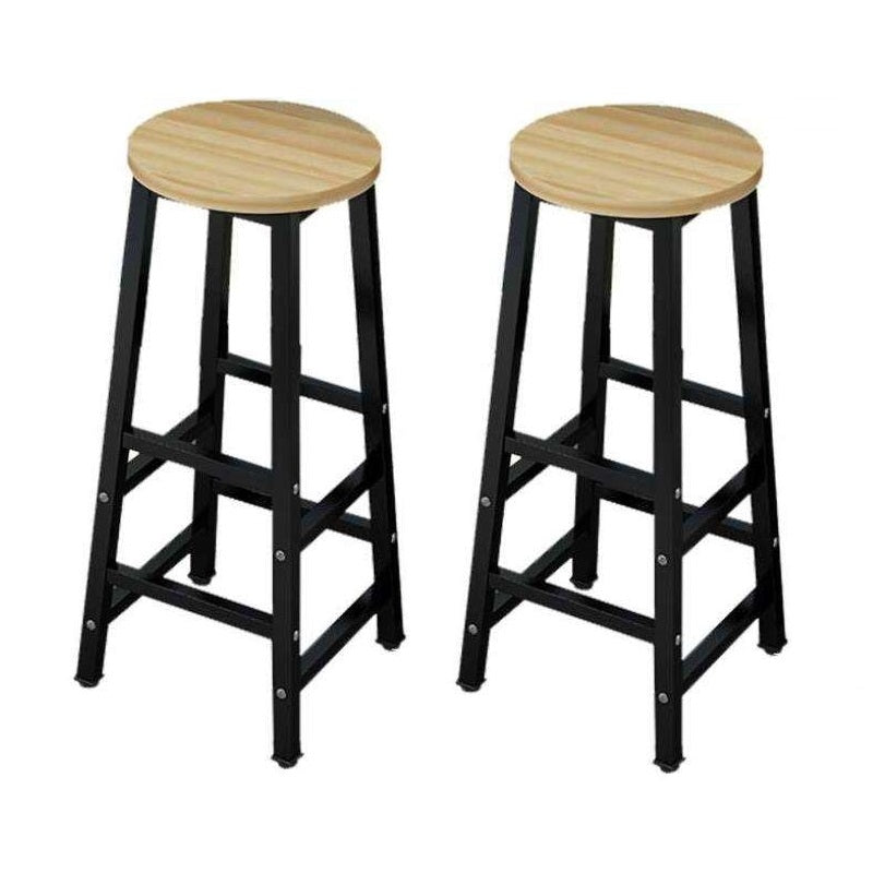 Set of 2 Modern Bar Stools Barstool Metal Legs