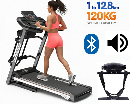 Multifunctional Foldable Treadmill 120 kg Capacity