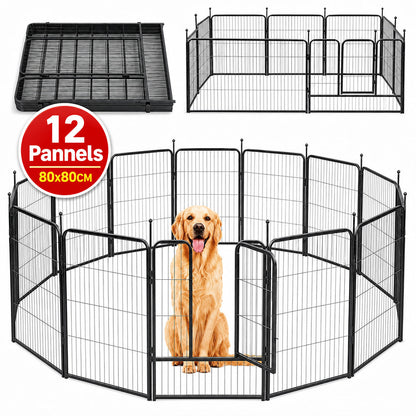 12 Panels Heavy Duty Dog Pen