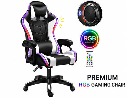 Gaming Chair with Footrest – RGB Gaming Chair with Speakers & Lights