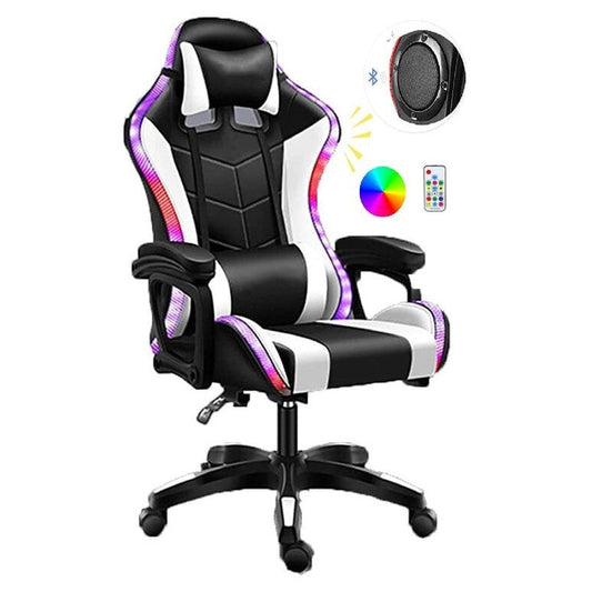 Gaming Chair with Footrest – RGB Gaming Chair with Speakers & Lights